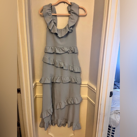 Show Me Your MuMu Greta dress Steele blue size s - Picture 5 of 5